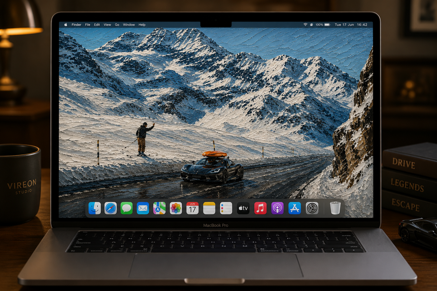 Alpine Escape – Luxury Oil Painting Wallpaper