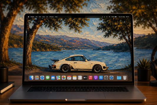 Alpine Drive – Luxury Oil Painting Wallpaper