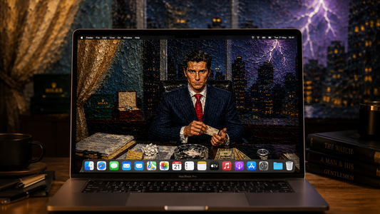 Midnight Executive – Luxury Oil Painting Wallpaper