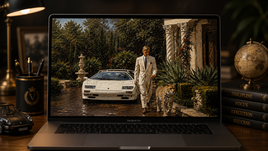 Predator's Elegance – Luxury Oil Painting Wallpaper