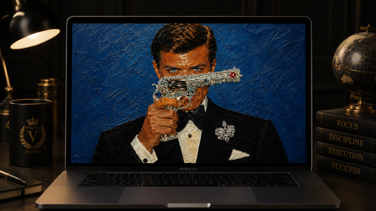 Diamond Resolve – Luxury Oil Painting Wallpaper