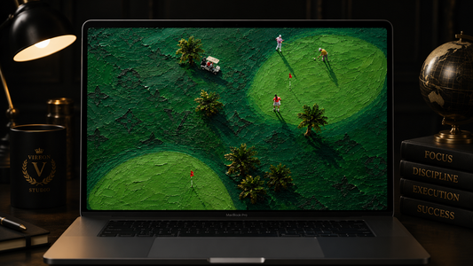 Bird's Eye Fairway – Luxury Oil Painting Wallpaper