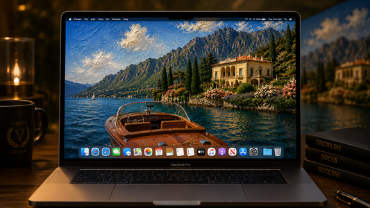 Lake Como Escape – Luxury Oil Painting Wallpaper