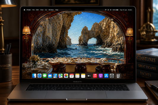 Arch of Serenity – Luxury Oil Painting Wallpaper