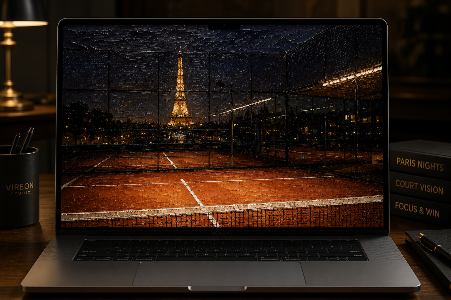 Paris Match Point – Luxury Oil Painting Wallpaper