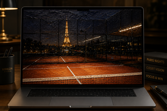 Paris Match Point – Luxury Oil Painting Wallpaper