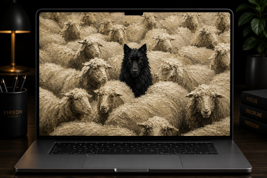Among Sheep – Luxury Oil Painting Wallpaper